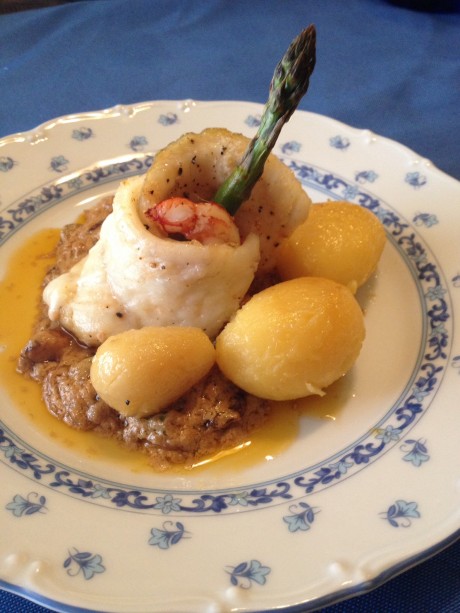 Rollos de rodaballo al horno