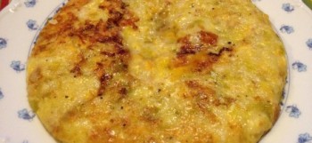 Rosti de puerros y gruyere